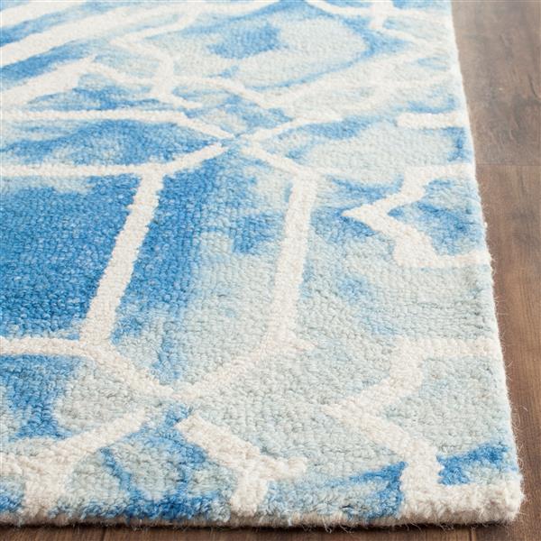 Safavieh Dip Dye Rug - 2.3-ft x 8-ft - Wool - Blue/Ivory
