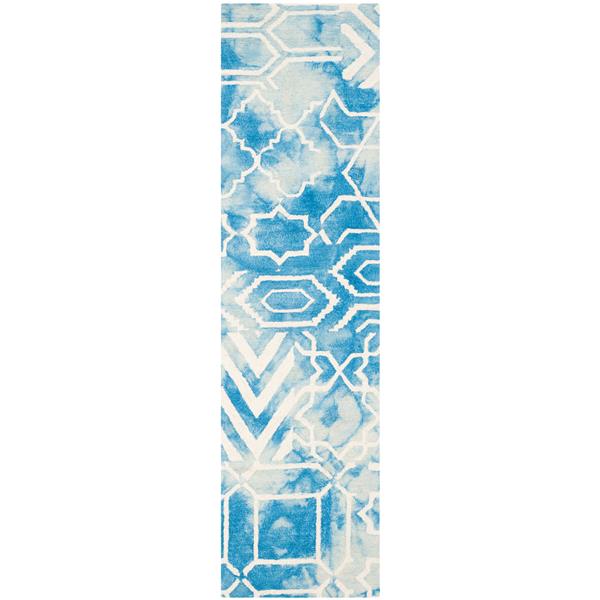 Safavieh Dip Dye Rug - 2.3-ft x 8-ft - Wool - Blue/Ivory