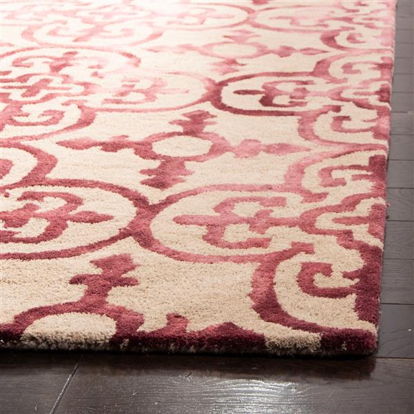 Safavieh Dip Dye Rug - 3-ft x 5-ft - Wool - Beige/Maroon