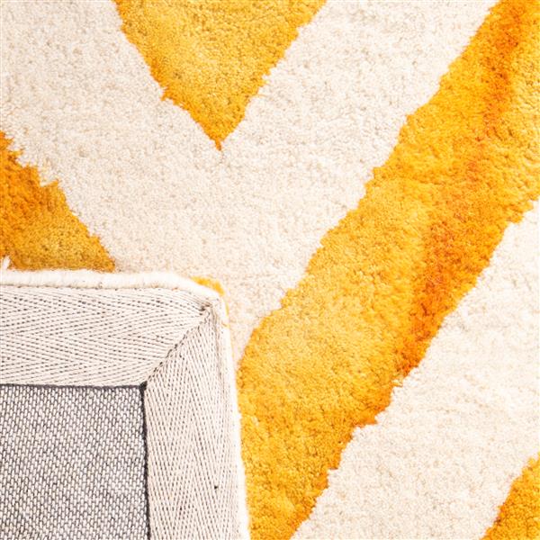 Safavieh Dip Dye Rug - 3-ft x 5-ft - Wool - Ivory/Gold