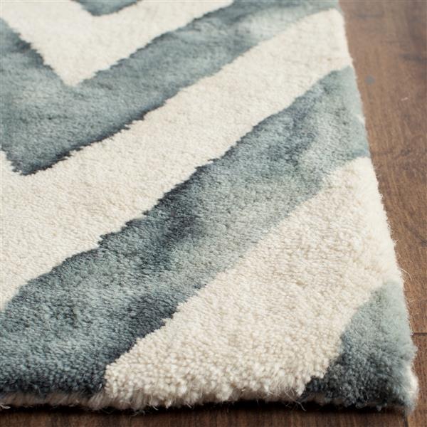 Safavieh Dip Dye Rug - 2.3-ft x 6-ft - Wool - Ivory/Gray