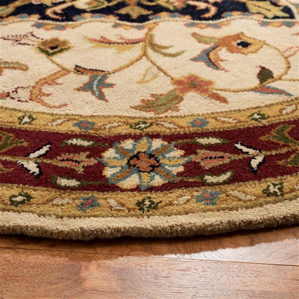 Safavieh Heritage Rug - 8-ft x 8-ft - Wool - Ivory/Red