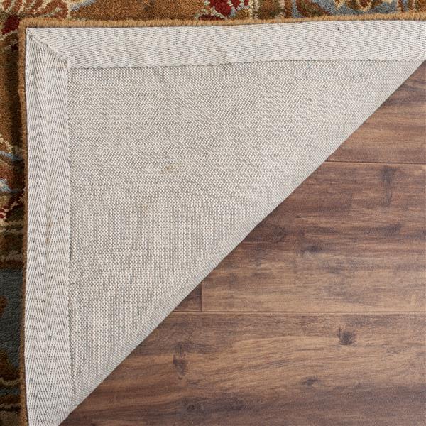 Safavieh Heritage Rug - 8-ft x 8-ft - Wool - Brown/Blue