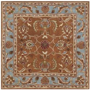 Safavieh Heritage Rug - 8-ft x 8-ft - Wool - Brown/Blue