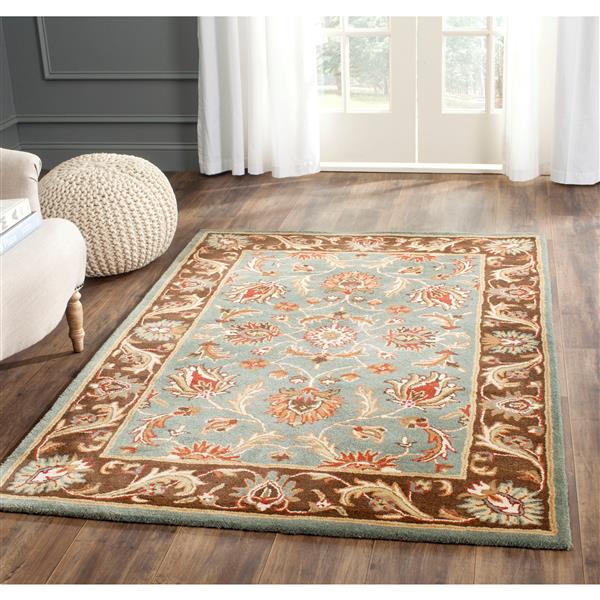 Safavieh Heritage Rug - 8-ft x 8-ft - Wool - Blue/Brown