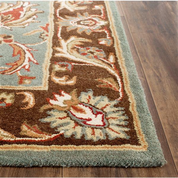 Safavieh Heritage Rug - 8-ft x 8-ft - Wool - Blue/Brown