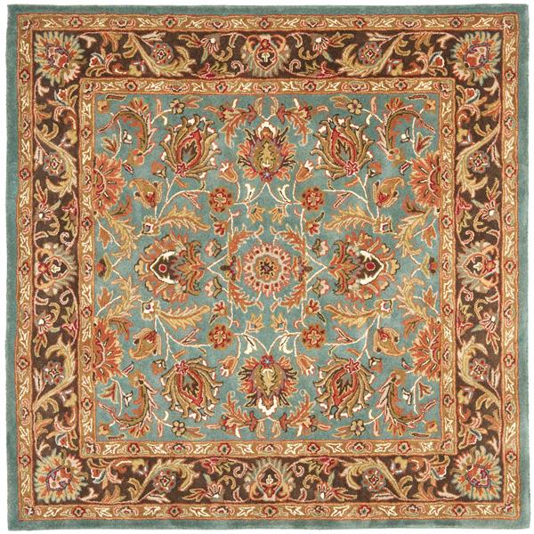 Safavieh Heritage Rug - 8-ft x 8-ft - Wool - Blue/Brown