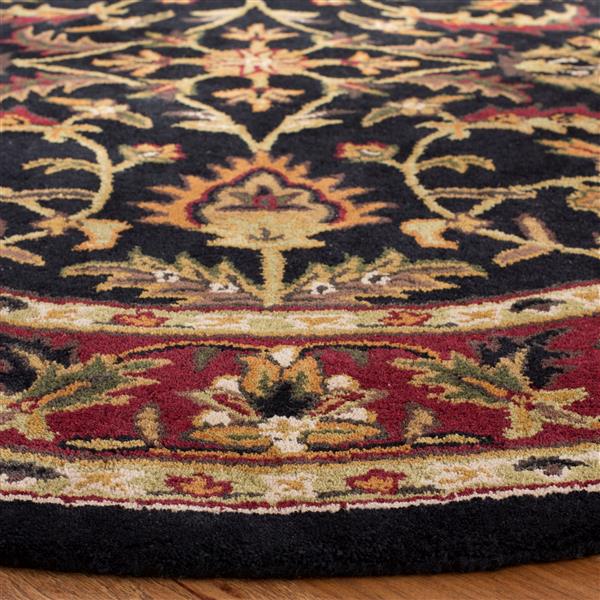 Safavieh Heritage Rug - 8-ft x 8-ft - Wool - Black/Red