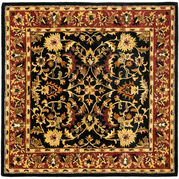 Safavieh Heritage Rug - 8' x 8' - Wool - Black/Red HG953A-8SQ | RONA