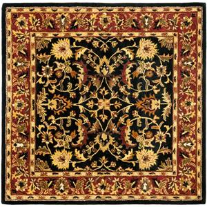 Safavieh Heritage Rug - 8-ft x 8-ft - Wool - Black/Red