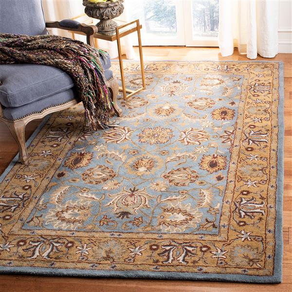 Safavieh Heritage Rug - 8-ft x 8-ft - Wool - Blue/Gold