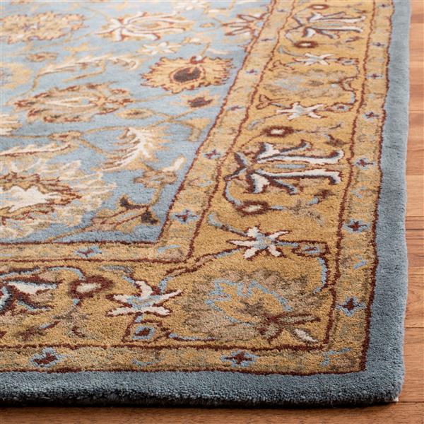 Safavieh Heritage Rug - 8-ft x 8-ft - Wool - Blue/Gold