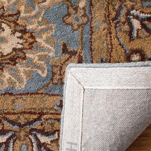 Safavieh Heritage Rug - 8-ft x 8-ft - Wool - Blue/Gold