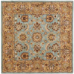 Safavieh Heritage Rug - 8-ft x 8-ft - Wool - Blue/Gold