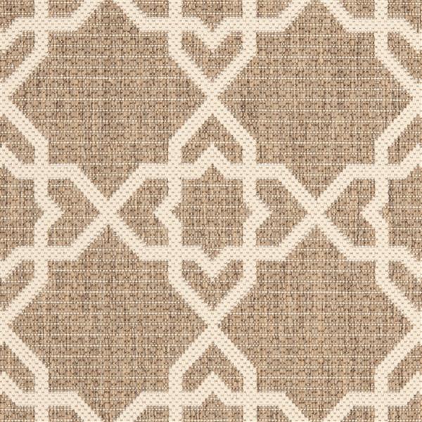 Safavieh Courtyard Rug - 2.3-ft x 10-ft - Polypropylene - Brown/Beige