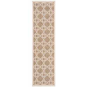 Safavieh Courtyard Rug - 2.3-ft x 10-ft - Polypropylene - Brown/Beige