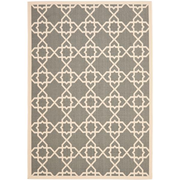 Safavieh Courtyard Rug - 5.3-ft x 7.6-ft - Polypropylene - Gray/Beige