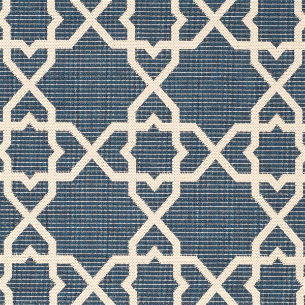 Safavieh Courtyard Rug - 5.3-ft x 7.6-ft - Polypropylene - Navy Blue