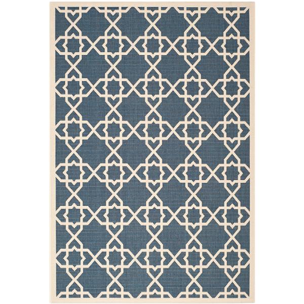 Safavieh Courtyard Rug - 5.3-ft x 7.6-ft - Polypropylene - Navy Blue
