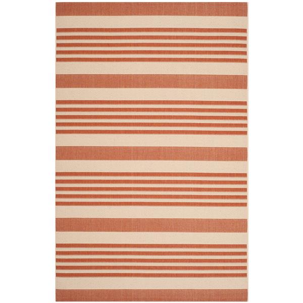 Safavieh Courtyard Rug - 5.3-ft x 7.6-ft - Polypropylene - Terracotta