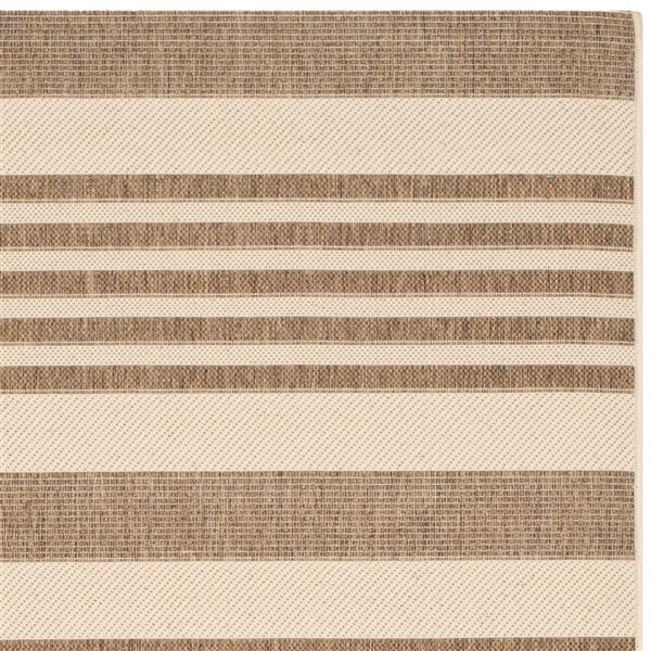 Safavieh Courtyard Rug - 4-ft x 5.6-ft - Polypropylene - Brown/Ivory