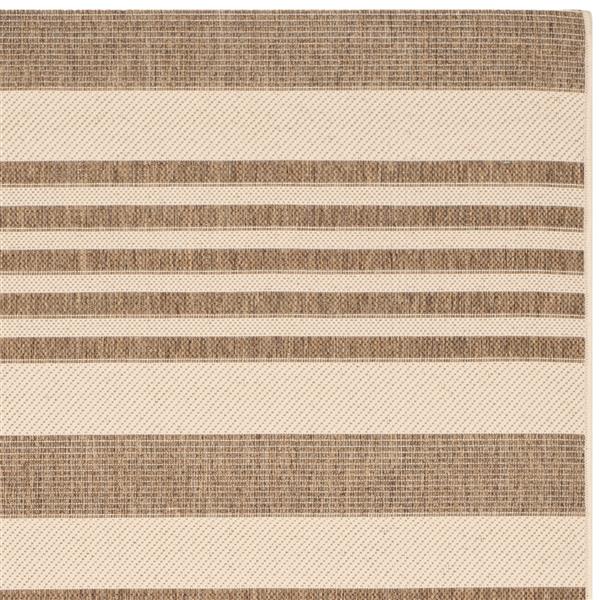 Safavieh Courtyard Rug - 5.3-ft x 7.6-ft - Polypropylene - Brown/Ivory