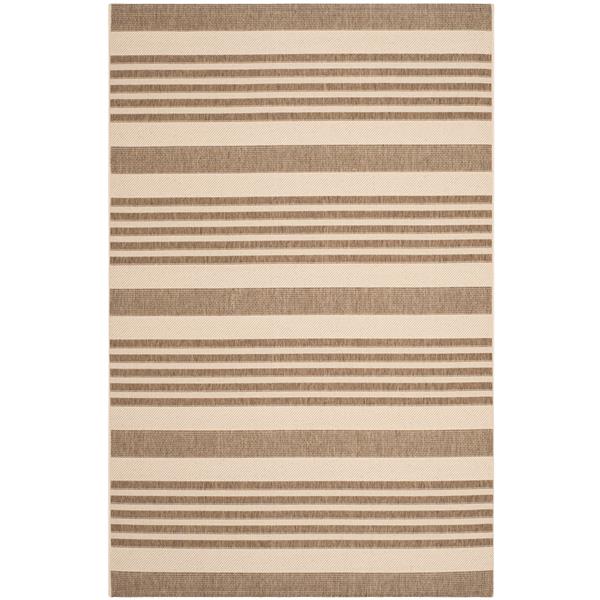 Safavieh Courtyard Rug - 5.3-ft x 7.6-ft - Polypropylene - Brown/Ivory