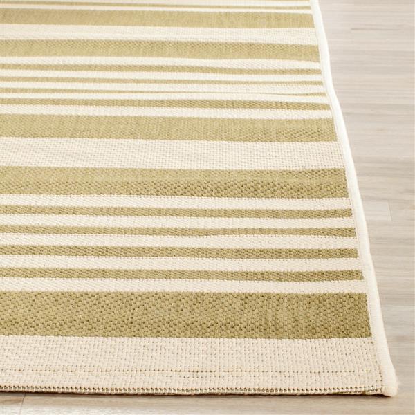 Safavieh Courtyard Rug - 4-ft x 5.6-ft - Polypropylene - Green/Beige