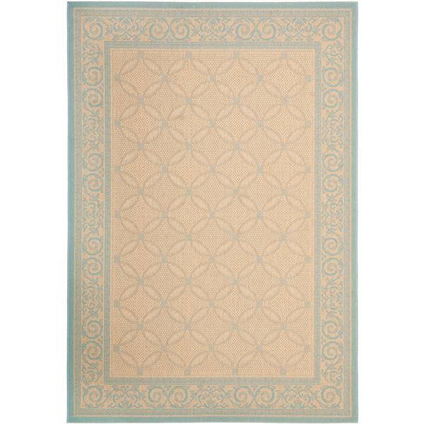 Safavieh Courtyard Rug - 5.3-ft x 7.6-ft - Polypropylene - Cream/Aqua