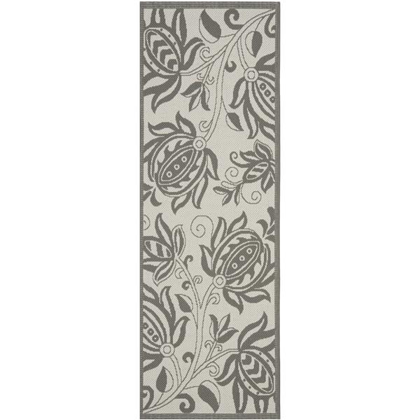 Safavieh Courtyard Rug - 2.3-ft x 6.6-ft - Polypropylene - Light Gray