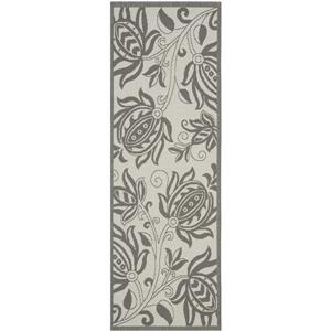 Safavieh Courtyard Rug - 2.3-ft x 6.6-ft - Polypropylene - Light Gray