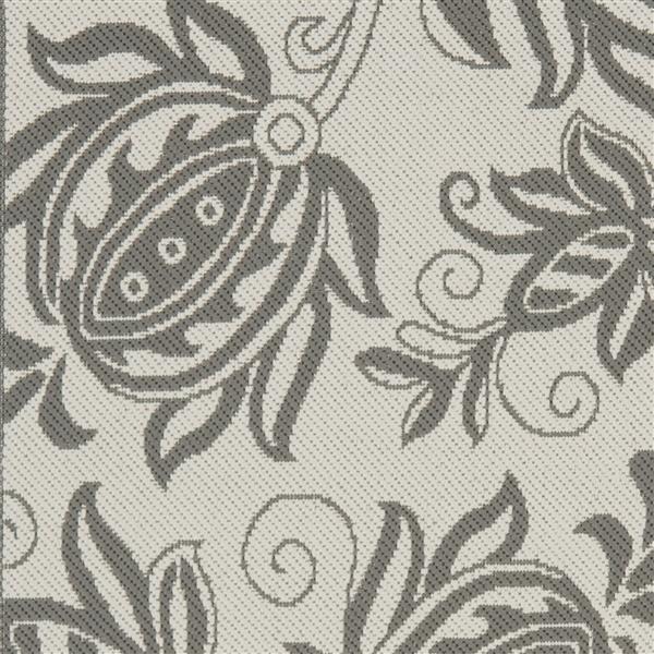 Safavieh Courtyard Rug - 2.6-ft x 5-ft - Polypropylene - Light Gray