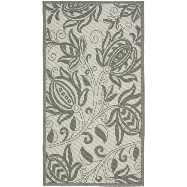 Safavieh Courtyard Rug - 2.6-ft x 5-ft - Polypropylene - Light Gray