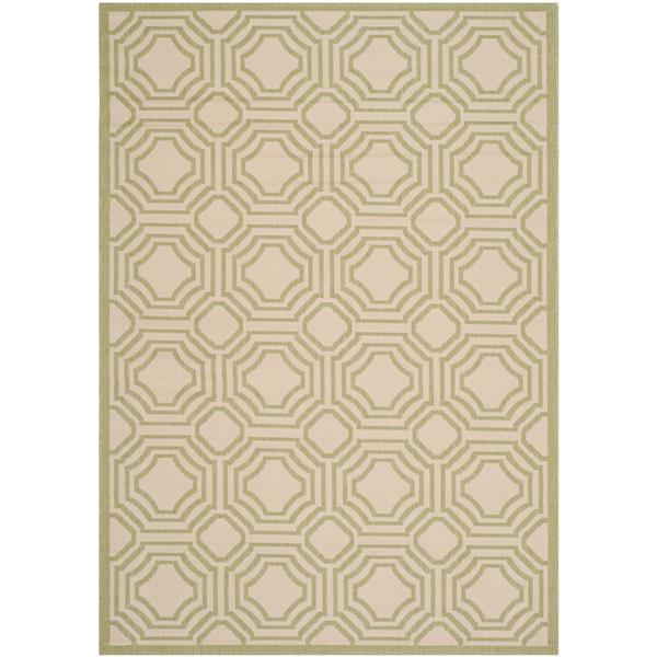 Safavieh Courtyard Rug - 4-ft x 5.6-ft - Polypropylene - Beige/Green