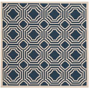 Safavieh Courtyard Rug - 5.3-ft x 5.3-ft - Polypropylene - Navy Blue