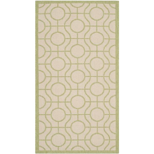 Safavieh Courtyard Rug - 2.6-ft x 5-ft - Polypropylene - Beige/Green
