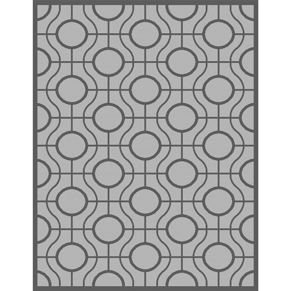 Safavieh Courtyard Rug - 4-ft x 5.6-ft - Polypropylene - Light Gray
