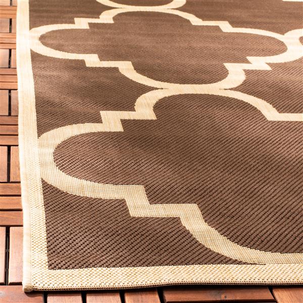 Safavieh Courtyard Rug - 5.3-ft x 5.3-ft - Polypropylene - Dark Brown