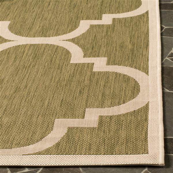 Safavieh Courtyard Rug - 2.3-ft x 8-ft - Polypropylene - Green/Beige