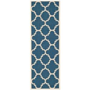 Safavieh Courtyard Rug - 2.3-ft x 6.6-ft - Polypropylene - Navy Blue