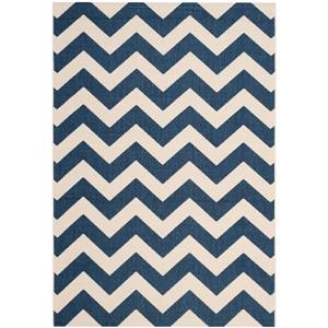 Safavieh Courtyard Rug - 4-ft x 5.6-ft - Polypropylene - Navy Blue