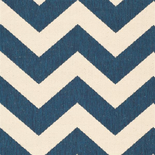 Safavieh Courtyard Rug - 5.3-ft x 7.6-ft - Polypropylene - Navy Blue