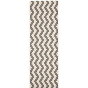 Safavieh Courtyard Rug - 2.3-ft x 8-ft - Polypropylene - Gray/Beige