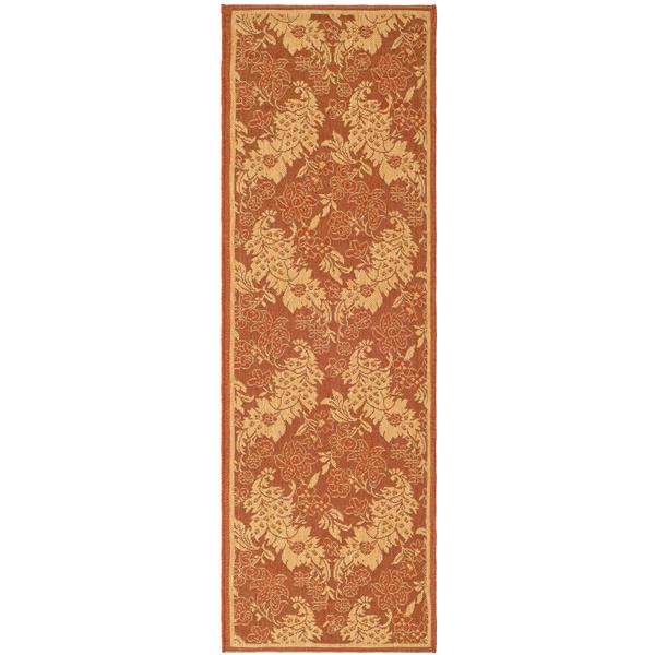 Safavieh Courtyard Rug - 2.3-ft x 6.6-ft - Polypropylene - Brick