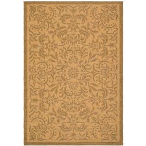 Safavieh Courtyard Rug - 5.3' x 7.6' - Polypropylene - Natural/Gold