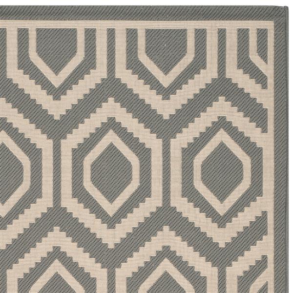 Safavieh Courtyard Rug - 5.3-ft x 7.6-ft - Polypropylene - Anthracite