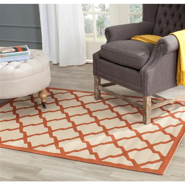 Safavieh Courtyard Rug - 2.6-ft x 5-ft - Polypropylene - Beige