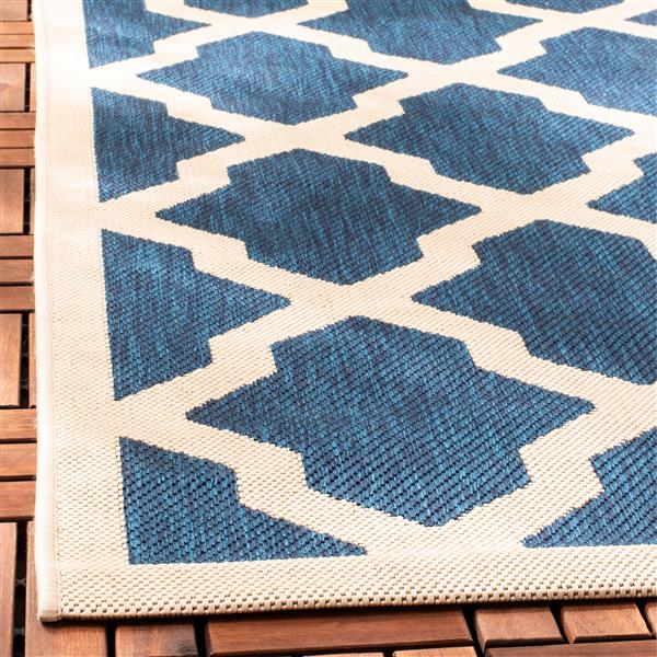 Safavieh Courtyard Rug - 2.3-ft x 6.6-ft - Polypropylene - Navy Blue