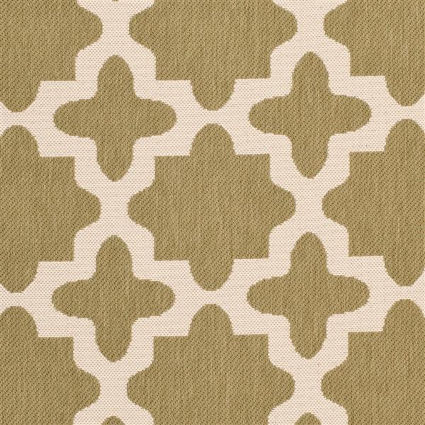Safavieh Courtyard Rug - 5.3-ft x 7.6-ft - Polypropylene - Green/Beige