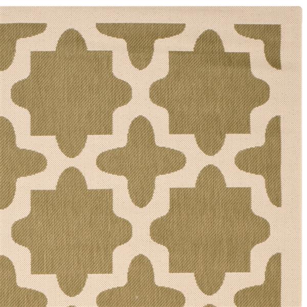Safavieh Courtyard Rug - 5.3-ft x 7.6-ft - Polypropylene - Green/Beige